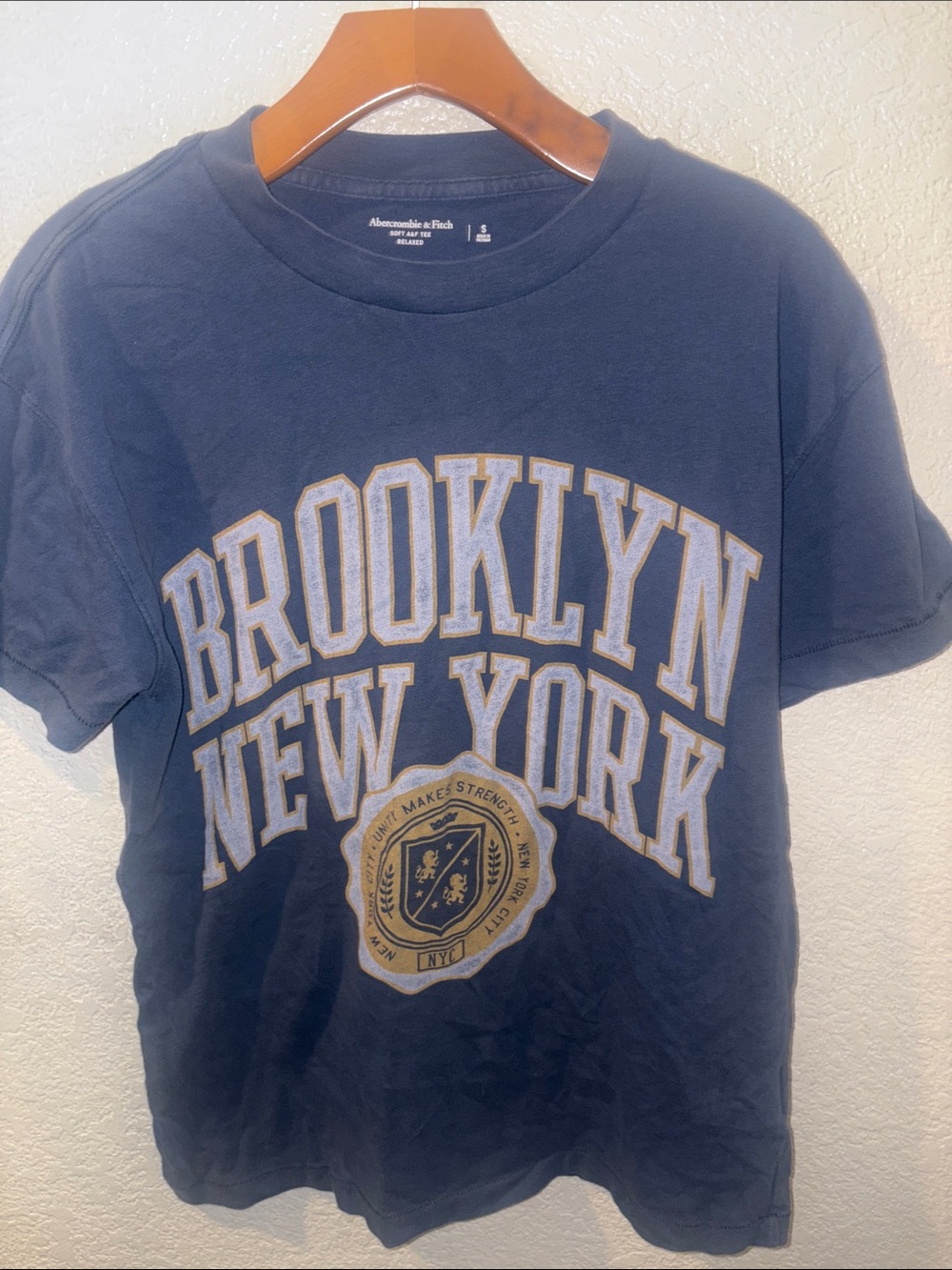 Abercrombie & Fitch Navy Brooklyn New York Graphic Tee